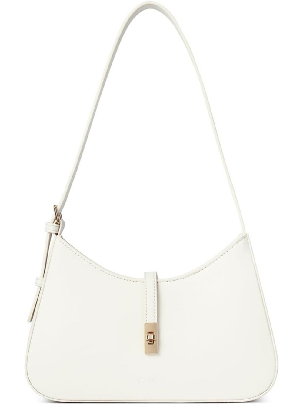 Women's Off White Vegan Leather Crossbody Purse Trendy with 2 Removable Strap